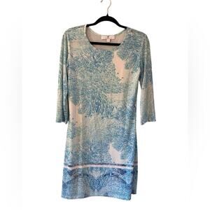 Jean-Pierre Klifa Paris Daphne Dress Seafoam U Neckline Knee Length‎ Size Small